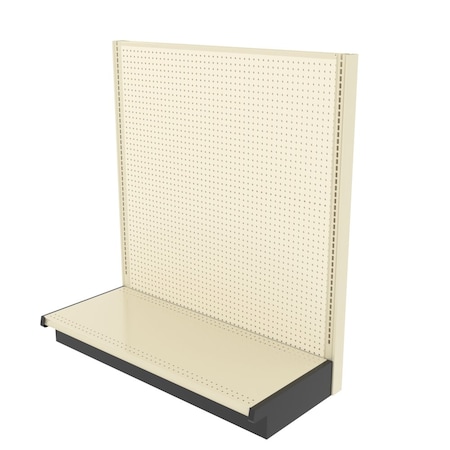 Lozier Shelving Single-Sided Add-on Unit, Platinum Off-White, 48W x 54H x 16D P456U-AD